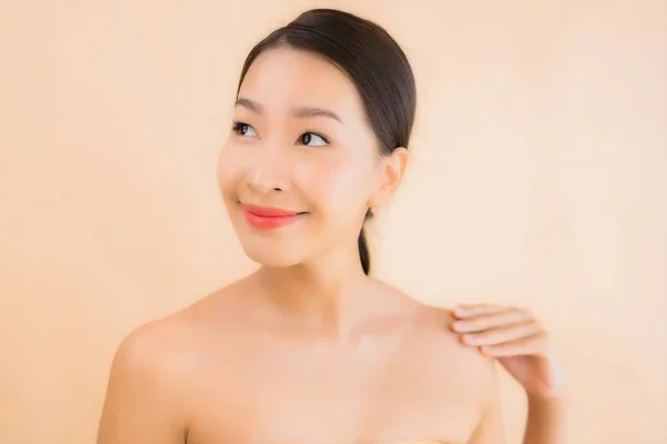 Портрет Красивої Молодої Азіатської Жінки Обличчя Краси Спа Оздоровчий Косметичний — стокове фото