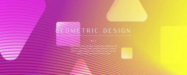 Design Landing Page Memphis Minimal Liquid Revista Geométrica Desenho Página — Vetor de Stock