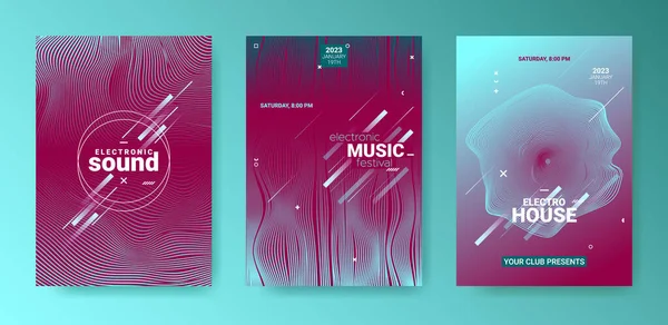 Edm Abstract Flyer Ηλεκτρική Ηχητική Κάλυψη Μουσική Αφίσα Techno Διάνυσμα — Διανυσματικό Αρχείο