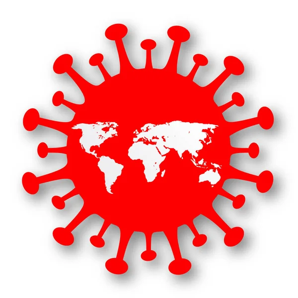 Virus Todo Mundo Peligro Biológico Pandémico — Vector de stock