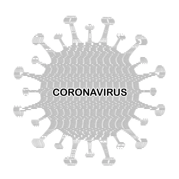 Texto Tipografía Pandémica Del Coronavirus — Vector de stock