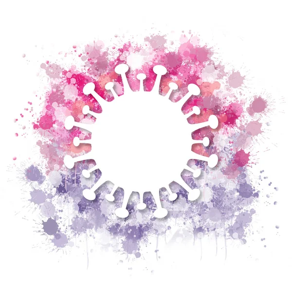 Éclaboussure Peinture Aquarelle Virus — Image vectorielle