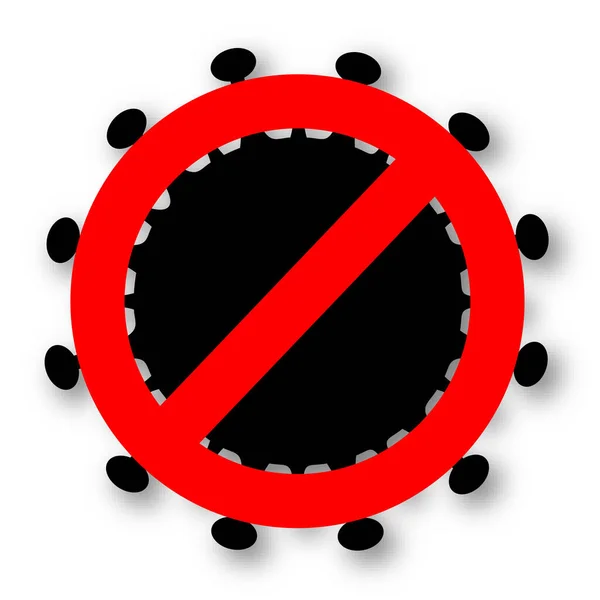 Red Stop Propagation Virus — Image vectorielle