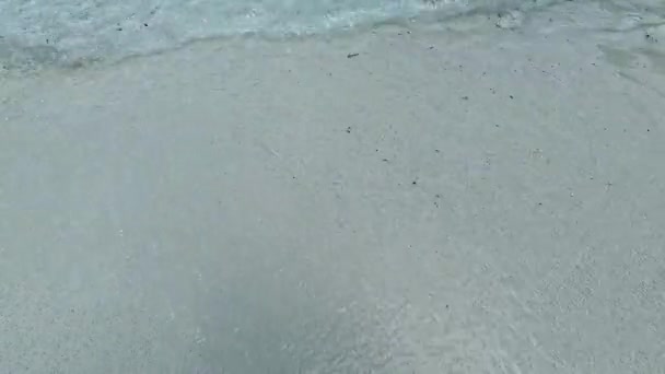 Olas Playa Que Estrellan Orilla Maldivas — Vídeos de Stock