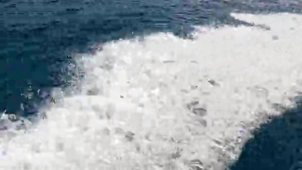 Wellen Von Einem Fahrenden Schnellboot Auf Den Malediven — Stockvideo
