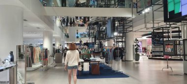 Siam Discovery Alışveriş Merkezi 23 Eylül 2023 'te Bangkok Tayland' da çekildi.