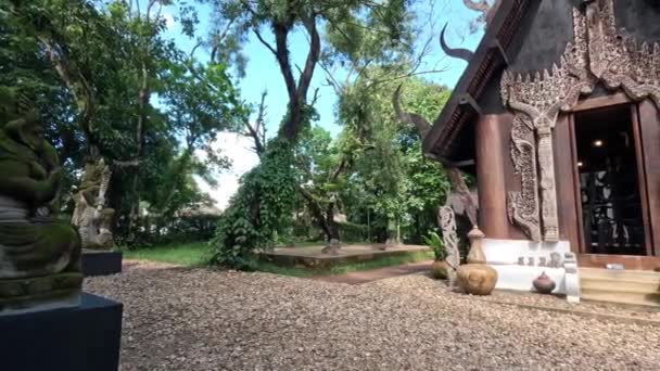 Museu Casa Negra Museu Barragem Baan Muang Aldeia Chiang Rai — Vídeo de Stock