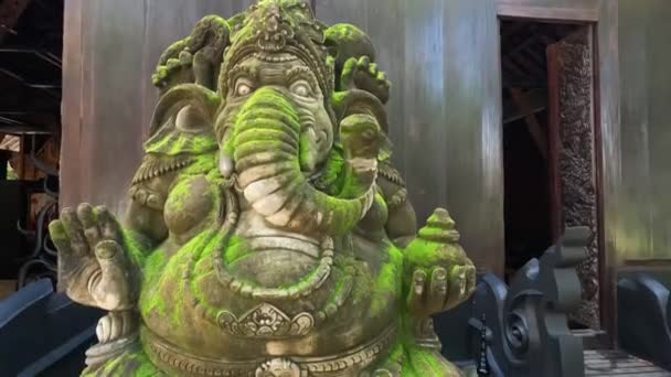 Escultura Ganesh Fuera Del Museo Casa Negra Ban Daam — Vídeos de Stock