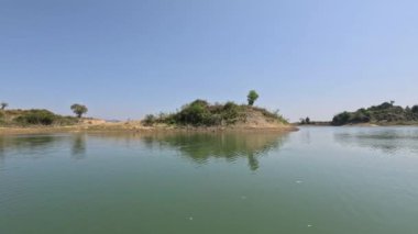 Kaptai Gölü çevresindeki ağaçlar ve kıyı şeridine yakın bitki örtüsü.