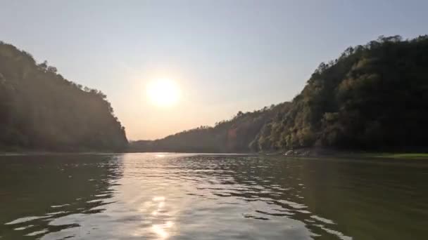 Senja Danau Kaptai Pegunungan Rangamati — Stok Video