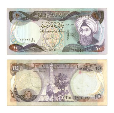 Depresif Irak 10 dinar kağıt not