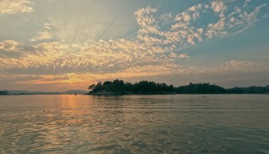 Rangamati Chittagong Gölü Kaptai Sabah Manzarası