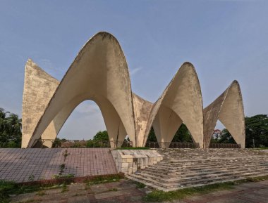 Architecture of Mausoleum of three leaders or Tin Netar Mazar at Shahbag Dhaka clipart