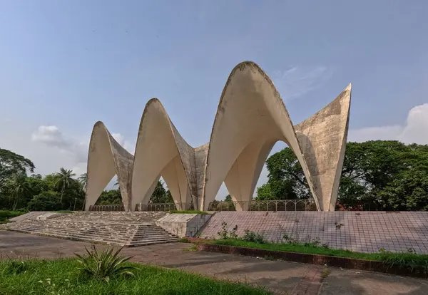 stock image Architecture of Mausoleum of three leaders or Tin Netar Mazar at Shahbag Dhaka