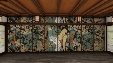 Shakkei ile Japon wabi sabi çay salonu