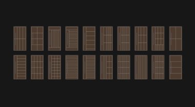 Minimalist tarzı iç kapılar.