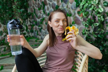 A Healthy snack after workout. Concept of healthy food and lifestyle. Detox and clean diet.