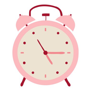 El Çizimi Şirin Pembe Alarm Saat Çizimi