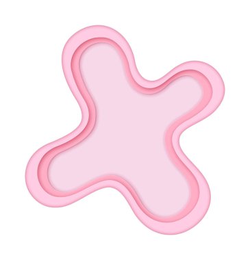 Soyut Freeform Şekilleri 3B Katmanlı Sınır-1