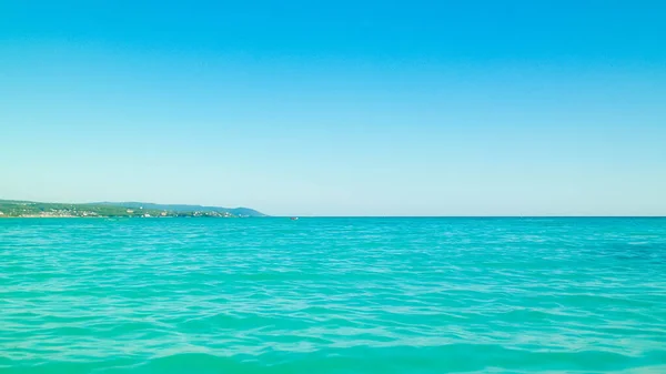 Água Azul Turquesa Mar Tirreno Viagens Conceito Natureza Dia Verão — Fotografia de Stock