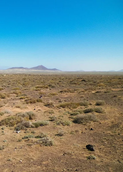 Woestijnlandschap Lanzarotte Canarische Eilanden Woestijn Typisch Landschap Het Eiland Lanzarote — Stockfoto