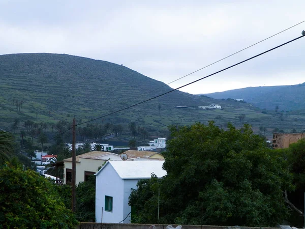 Staden Haria Och Den Omger Naturen Haria Ligger Norr Lanzarote — Stockfoto