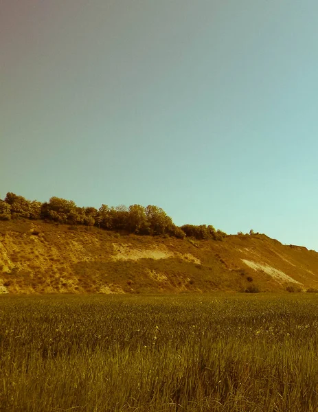 Гравійні Шахти Гірничодобувній Зоні Північна Польща Копіюю Простір Небі Концепція — стокове фото
