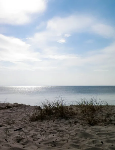 ヘル半島からバルト海沿岸 ヘル市の近くのビーチ バルト海とグダニスク湾の美しい自然 旅と自然概念 — ストック写真