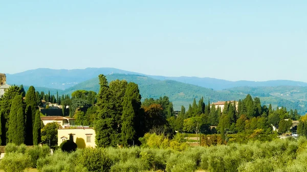 Ein Blick Auf Die Toskanischen Hügel Sommer Der Toskana Apennin — Stockfoto