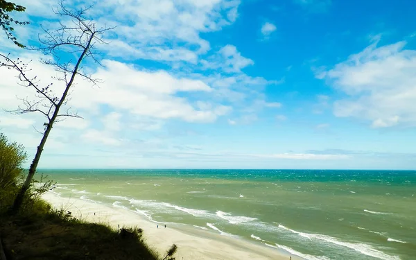 Hermosa Costa Del Mar Báltico Jastrzebia Gora Polonia Concepto Viaje —  Fotos de Stock
