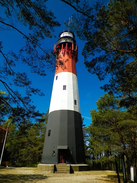 Stilo, Polonya 'daki deniz feneri. Seyahat ve Mimarlık kavramı.