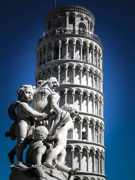 Пизанская Башня Памятники Площади Дуомо Туристическая Акция Италии — стоковое фото