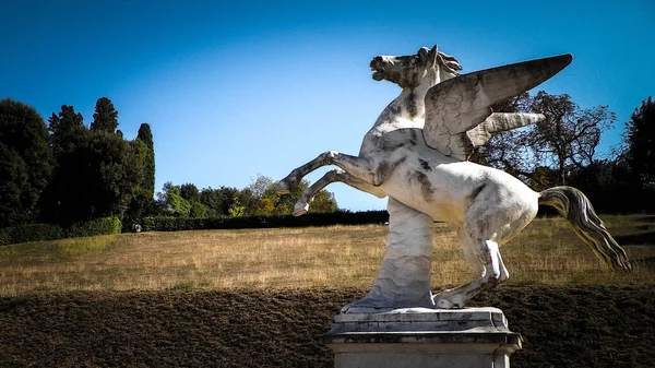 佩伽索斯在佛罗伦萨波博利花园的雕塑 — 图库照片
