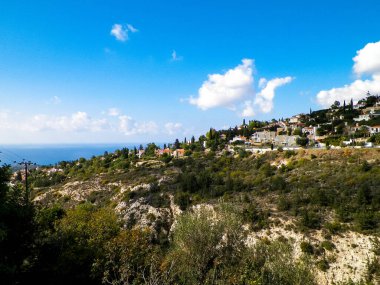 Paphos, Melissovounos, Kıbrıs yakınlarındaki dağ sahası.