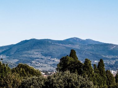 Floransa yakınlarındaki Apeninlerin manzarası, Toskana. İtalya 'da tatiller, seyahat kavramı.