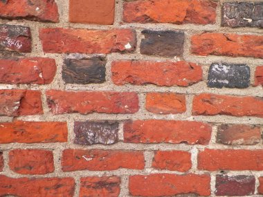 Red bricks as background. Copy soace.