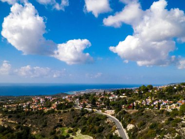 Paphos, Melissovounos, Kıbrıs yakınlarındaki dağ sahası.
