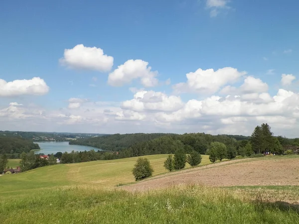 Ostrzyckie湖とWiezyca地域の丘の美しい景色 ポメラニア カシュビア ポーランド — ストック写真
