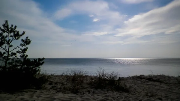 Costa Del Mar Baltico Dalla Penisola Hel Spiaggia Vicino Alla — Foto Stock