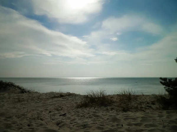 Costa Del Mar Báltico Desde Península Hel Playa Cerca Ciudad — Foto de Stock