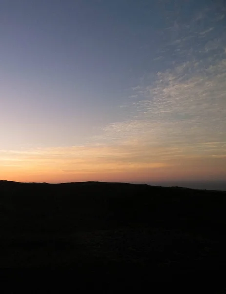 Schöner Sonnenuntergang Über Dem Erloschenen Vulkan Montana Roja Montana Roja — Stockfoto