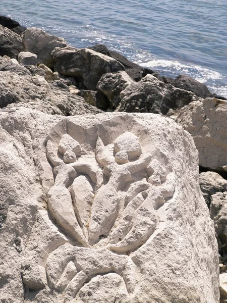 保加利亚的石雕 Balchik市 黑海海岸 — 图库照片