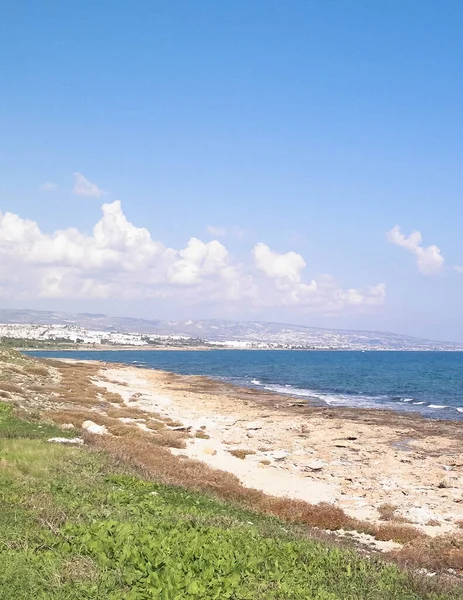 Paphos Kıbrıs Adasındaki Akdeniz Kıyıları — Stok fotoğraf
