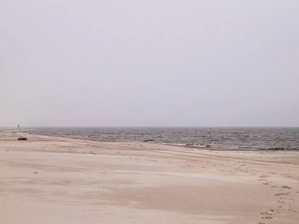 Costa Del Mar Báltico Día Lluvioso Ventoso Lazy Polonia Viaje —  Fotos de Stock