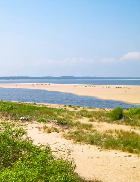 stock image Baltic Sea Coast on Sobieszewska Island. The estuary of the Vistula River. Nature of northern Poland.