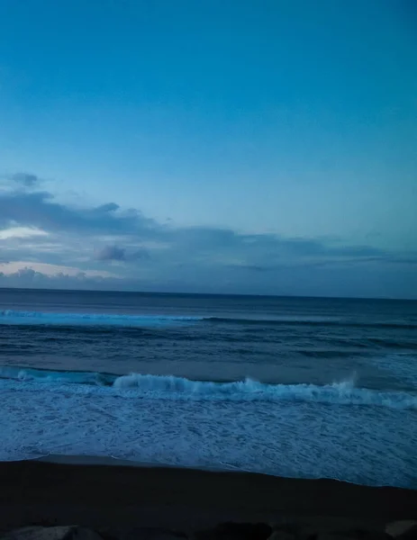 Драматическое Небо После Заката Над Атлантическим Океаном Ривьера Гранде Азорские — стоковое фото