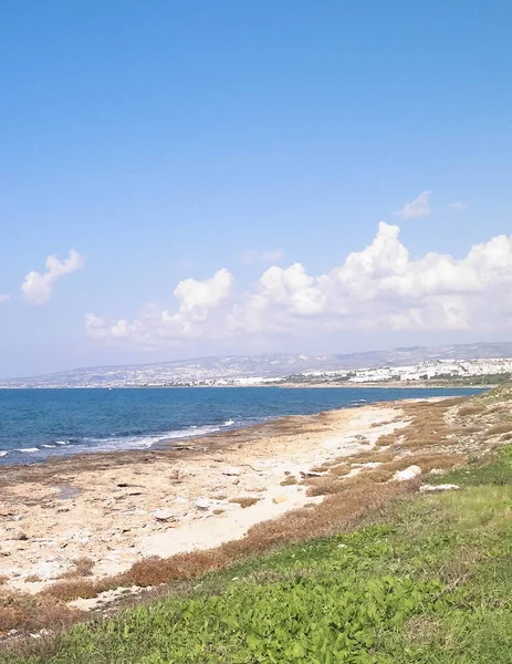 Paphos Kıbrıs Adasındaki Akdeniz Kıyıları — Stok fotoğraf