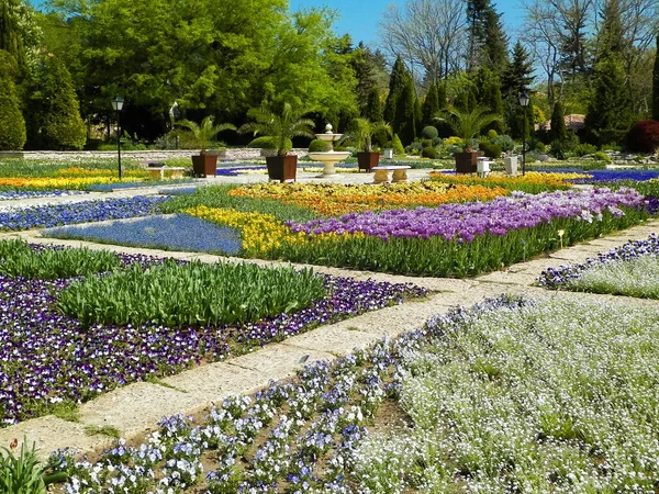 Beco Nos Jardins Palácio Balchik Província Dobrich Bulgária Hora Verão — Fotografia de Stock
