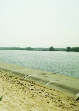 Vistula 'nın haliçleri Sobieszewska adasından görüldü. Kuzey Polonya 'nın doğası.