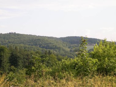 Mountainous landscape of Wiezyca. Wiezyca is mountainous mart of Kashubia region in Poland. clipart